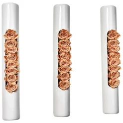 Rosen In Keramik »Infinity-Bloom«, 3er-Set, Rosa