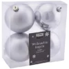 CASAYA Weihnachtskugel, Ø: 10 Cm, Silberfarben, 4 Stück -Wohnen Wohndeko Verkäufe unnamed file 763