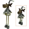 Weihnachtsfigur, Rentier, Teleskop, Stehend, Grau/braun/weiß -Wohnen Wohndeko Verkäufe unnamed file 824