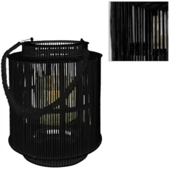 Windlicht, Bambus/Glas