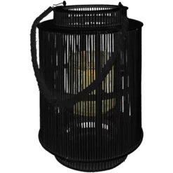 Windlicht, Bambus/Glas