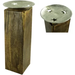 Dekoschale, BxH: 29 X 70 Cm, Holz, Braun