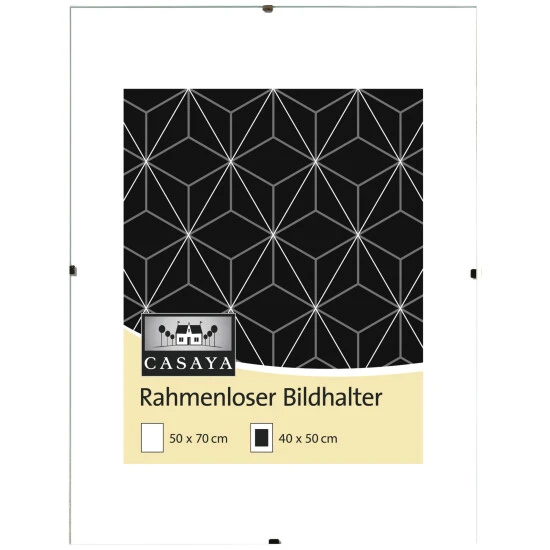 Bilderrahmen, CASAYA Rahmenloser Bildhalter, Transparent, 50x70 Cm 3 Bilderrahmen, CASAYA Rahmenloser Bildhalter, Transparent, 50x70 Cm