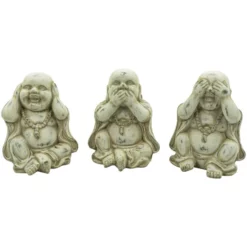 Buddha, BxH: 13,3 X 20,5 Cm, Terrakotta, Beige