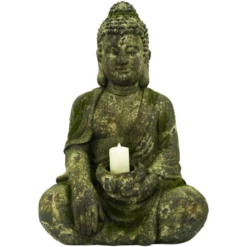 Buddha, BxH: 31,5 X 61 Cm, Magnesia, Grau/grün -Wohnen Wohndeko Verkäufe unnamed file 887